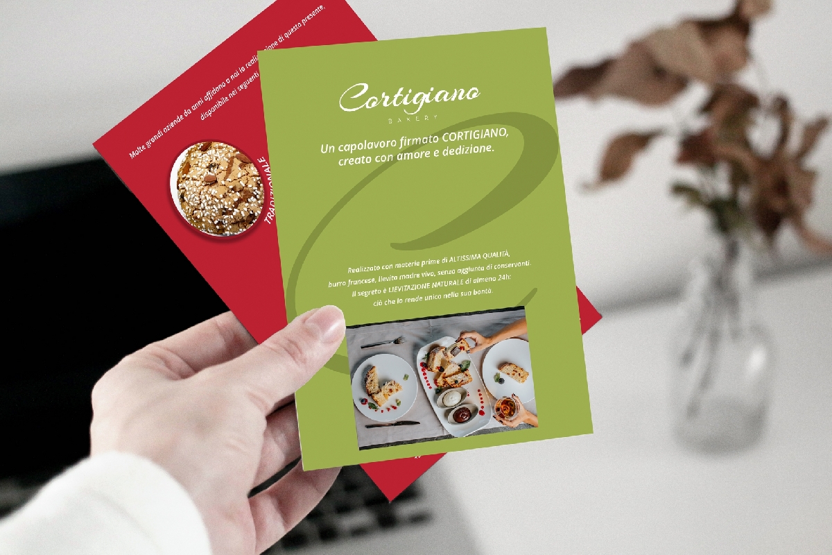 Realizzazione cartoline panettoni - Cortigiano Bakery