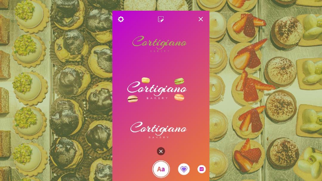 Creazione e pubblicazione stikers instagram - Cortigiano Bakery 79th
